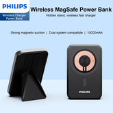 Philips 10000mAh 15W Wireless Charger Power Bank,Explorer's Edition Wireless MagSafe Power Bank DLK2716Q